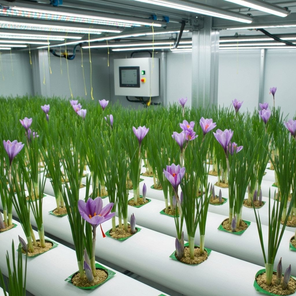 Aeroponic Saffron: Climate-Resilient Cultivation and Genetic Optimization